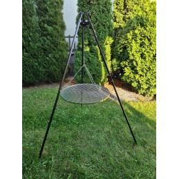 Sodo trikojis grilis su nikeliu dengtomis grotelėmis, 60 cm
