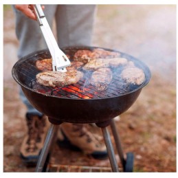 Priedų rinkinys, kepsninės reikmenys, kepsninės reikmenys, plieninės žnyplės, kepsninės kilimėlis be dėklo