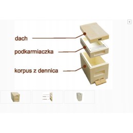 Klojimo avilys, dadant, nuimamas dugnas, 6 rėmeliai