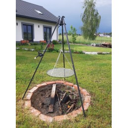 Sodo trikojis grilis su nikeliu dengtomis grotelėmis, 60 cm