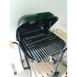 Anglies kepsninė su dangteliu ir medinėmis lentynomis, 45x40cm