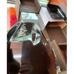 Anglies kepsninė su dangteliu ir medinėmis lentynomis, 45x40cm