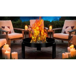 Ketaus sodo židinys, didelė terasinė grilis, 80 cm