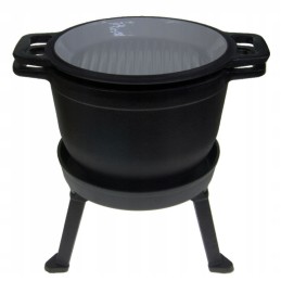 Emaliuotas ketaus virdulys, 8l, 3in1 medžioklės puodas