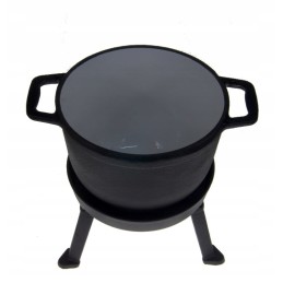 Emaliuotas ketaus virdulys, 8l, 3in1 medžioklės puodas