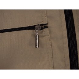 Megztinis su užtrauktuku užsegama skrybėle, smėlio spalvos efektingas (spalvų linija) XL