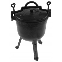 Ketaus medžioklės puodas, 8 litrai, emaliuotas puodas