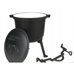 Ketaus medžioklės puodas, 8 litrai, emaliuotas puodas