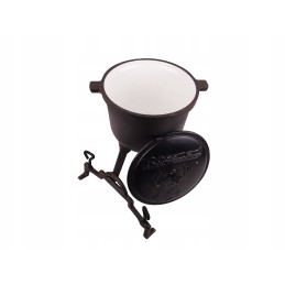 Ketaus medžioklės puodas, 8 litrai, emaliuotas puodas