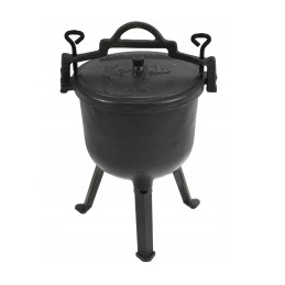 Ketaus medžioklės puodas, 8 litrai, emaliuotas puodas