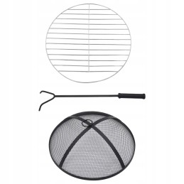 Mozaikinis židinys su stalu, mėlyna ir balta, 68 cm