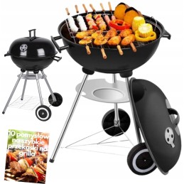 Anglies kepsninė briketams, uždara, dangtis, BBQ virdulys, lentyna