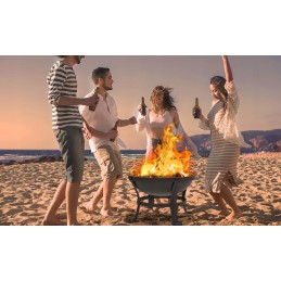 Židinys su apsauga nuo kibirkščių, grotelės, grilis terasai, sodas