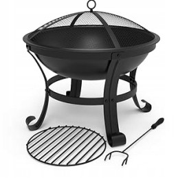 Židinys su apsauga nuo kibirkščių, grotelės, grilis terasai, sodas