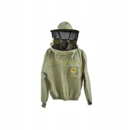 Bitininkystės megztinis su kepure, užsegamas užtrauktuku l