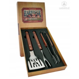 Laguiole kepsninės indai kietoje dėžutėje - 3 bbq elementai