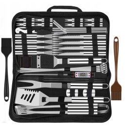 Priedų rinkinys, kepsninės reikmenys, kepsninės reikmenys, plieninės žnyplės, kepsninės kilimėlis be dėklo