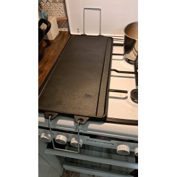 Ketaus grilio lėkštė, grilio keptuvė, grotelės, 52x25