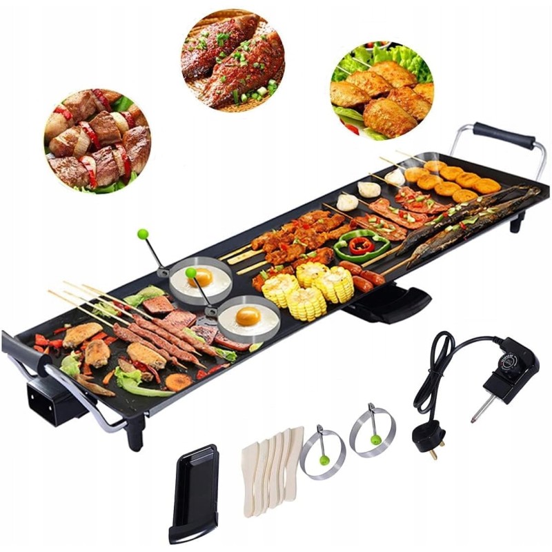 Teppanyaki grilio plokštė pagaminta iš aliuminio su temperatūros reguliavimu