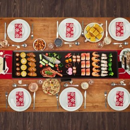 Teppanyaki grilio plokštė pagaminta iš aliuminio su temperatūros reguliavimu