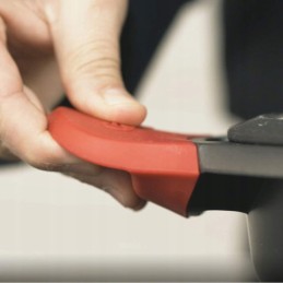 Grilio padėklas, indukcinis 45 cm, juodas/raudonas, 48,5 x 27,5 cm