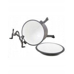 Laisvai statomas ketaus katilas, 8 litrų talpos medžioklės puodas, emaliuotas