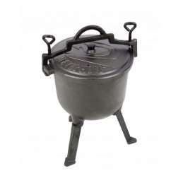 Laisvai statomas ketaus katilas, 8 litrų talpos medžioklės puodas, emaliuotas