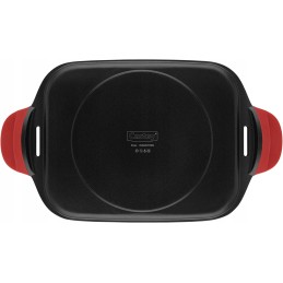Grilio padėklas, indukcinis 45 cm, juodas/raudonas, 48,5 x 27,5 cm