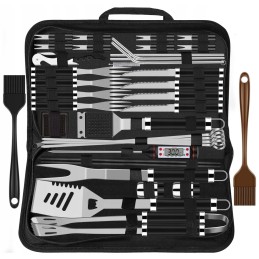 Priedų rinkinys, kepsninės reikmenys, kepsninės reikmenys, plieninės žnyplės, kepsninės kilimėlis be dėklo