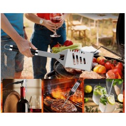 Priedų rinkinys, kepsninės reikmenys, kepsninės reikmenys, plieninės žnyplės, kepsninės kilimėlis be dėklo