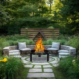 Ketaus ir plieno sodo židinys 80cm☀️