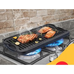 Ketaus grilio plokštė, ketaus grilio plokštė, dvipusė ketaus keptuvė