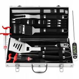 Grilljoy 25 dalių kepsninės aksesuarų rinkinys lagamine