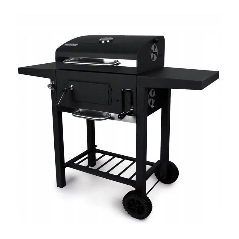 Profesionali sodo kepsninė su anglimis + lentynos + peleninė + dangtis + grotelės