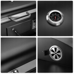 Profesionali sodo kepsninė su anglimis + lentynos + peleninė + dangtis + grotelės