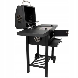 Sodo anglies grilis ant ratukų, lentynos, anglies bbq briketų grilis