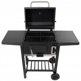 Sodo anglies grilis ant ratukų, lentynos, anglies bbq briketų grilis