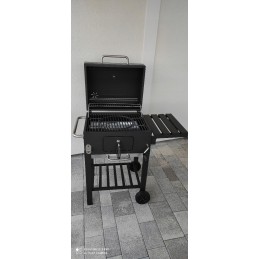 Sodo anglies grilis ant ratukų, lentynos, anglies bbq briketų grilis