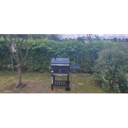 Sodo anglies grilis ant ratukų, lentynos, anglies bbq briketų grilis