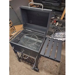 Sodo anglies grilis ant ratukų, lentynos, anglies bbq briketų grilis