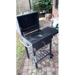 Sodo anglies grilis ant ratukų, lentynos, anglies bbq briketų grilis