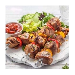 BBQ grilio rinkinys, nerūdijantis plienas, lagaminas, 26 dalys, medienos termometras