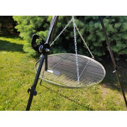 Sodo trikojis grilis su nerūdijančio plieno grotelėmis