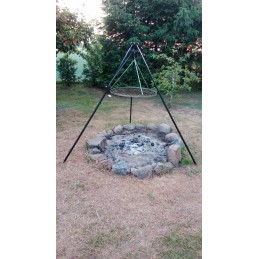 Sodo trikojis grilis su nerūdijančio plieno grotelėmis