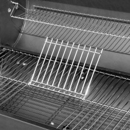 Didelės anglies kepsninės su dangteliu ir termometru