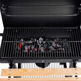 Didelė anglies grilio statinė su dangteliu Lehmann sodo peleninė 71x35cm