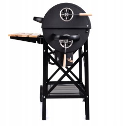 Didelė anglies grilio statinė su dangteliu Lehmann sodo peleninė 71x35cm