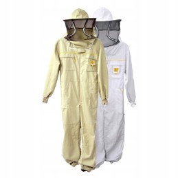 Bitininkystės kostiumas su kepure l baltas