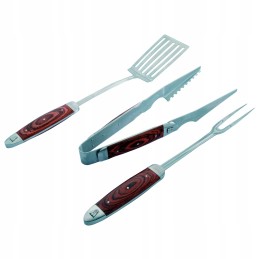 Laguiole kepsninės indai elegantiškoje dėžutėje - 6 rudi bbq elementai