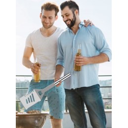 Grilio rinkinys, grilis, 38 vnt., maišelis, nerūdijantis plienas, BBQ termometras